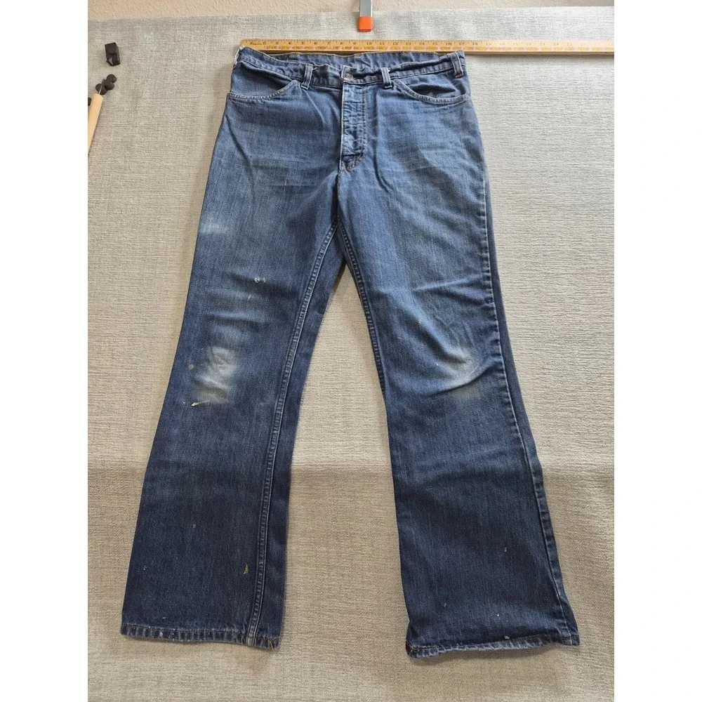 Vintage Levi's Orange Tab Jeans Womens 34x28 Blue Denim Medium Wash Bootcut Leg